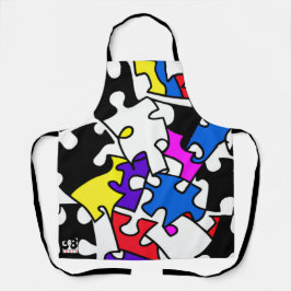 puzzelstukjes schort