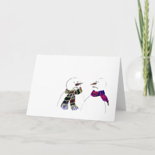 puzzelstukjes sneeuw feestdagen kaart