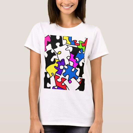 puzzelstukjes t-shirt (Voorkant)