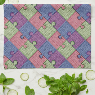 puzzelstukjes theedoek