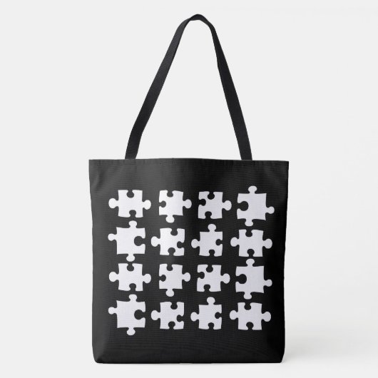 puzzelstukjes tote bag (Voorkant)