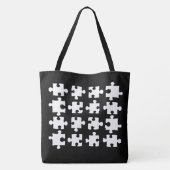 puzzelstukjes tote bag (Achterkant)