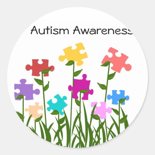 Puzzelstukjes tuin stickers (Voorkant)