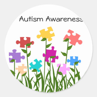 Puzzelstukjes tuin stickers