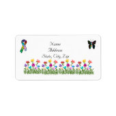 puzzelstukjes tuinAdresetiketten Etiket (Voorkant)