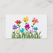 puzzelstukjes tuinvisitekaartjes visitekaartje (Achterkant)