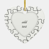 Puzzelstukken (achtergrondkleur of Afbeelding toev Keramisch Ornament (Voorkant)