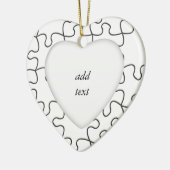 Puzzelstukken (achtergrondkleur of Afbeelding toev Keramisch Ornament (Links)