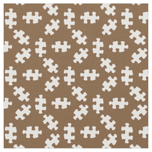 Puzzelstukken Bruin en Wit Stof (Close Up)