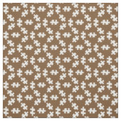 Puzzelstukken Bruin en Wit Stof (Swatch)