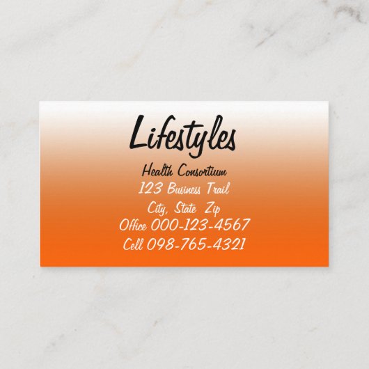 Puzzelstukken en vork visitekaartje (Achterkant)