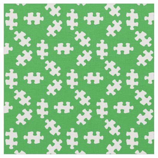 Puzzelstukken Groen en Wit Stof (Close Up)