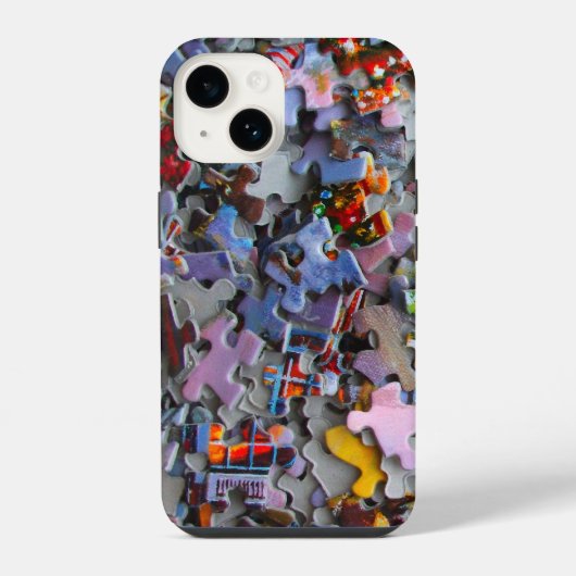 Puzzelstukken iPhone Hoesje (Achterkant)