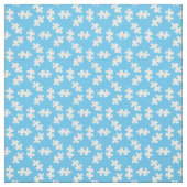 Puzzelstukken Lichtblauw en Wit Stof (Swatch)
