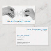 Puzzelstukken met handfoto's - Visitekaartje (Voorkant / Achterkant)