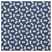 Puzzelstukken Midnight Blue en White Stof (Swatch)