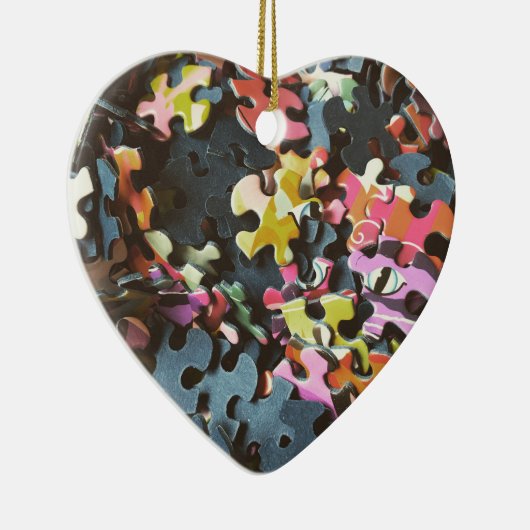 Puzzelstukken Ornamenten in de vorm van een hartvo (Rechts)