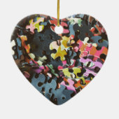 Puzzelstukken Ornamenten in de vorm van een hartvo (Achterkant)