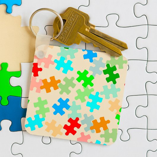 Puzzelstukken Sleutelhanger