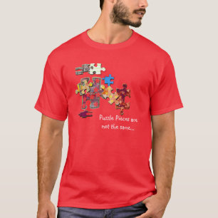 Puzzelstukken zijn niet hetzelfde.. t-shirt