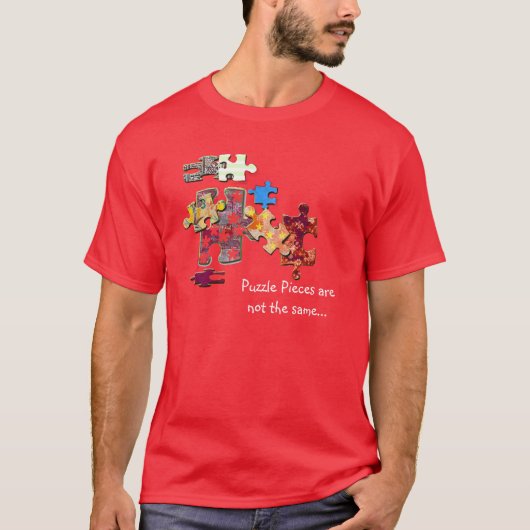 Puzzelstukken zijn niet hetzelfde.. t-shirt (Voorkant)