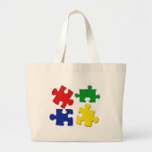 Puzzelstukzak Grote Tote Bag (Voorkant)