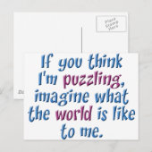 puzzelwereld briefkaart (Voorkant / Achterkant)