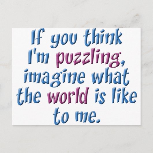 puzzelwereld briefkaart (Voorkant)