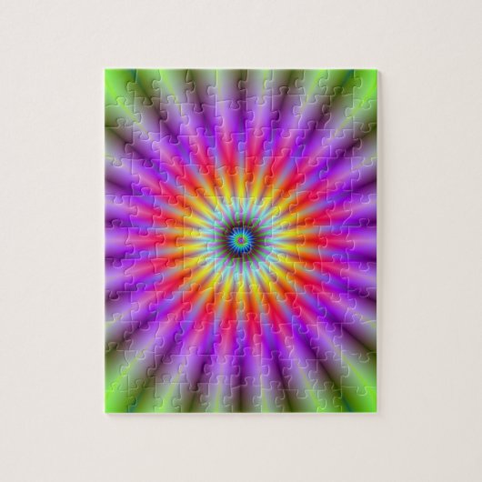 Puzzelwiel van kleur legpuzzel (Verticaal)