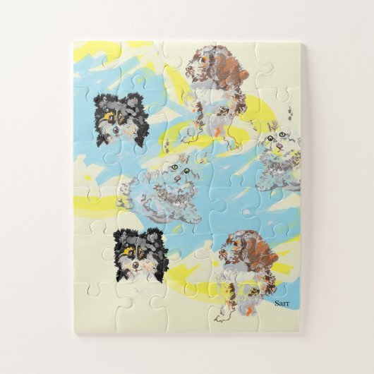 Puzzelwind van honden en katten legpuzzel (Verticaal)