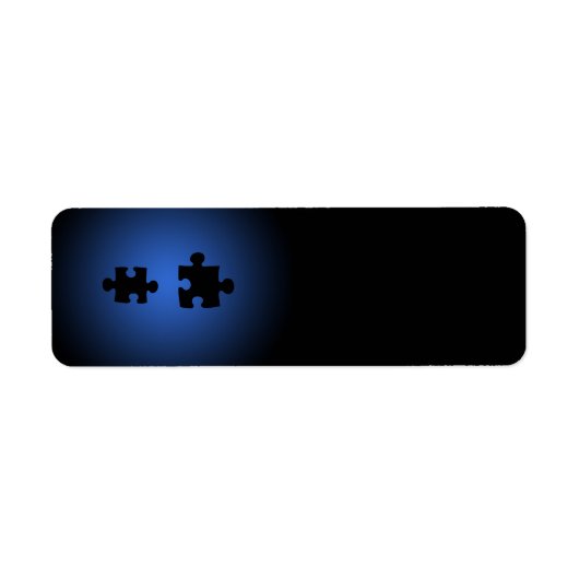 Puzzle649 PUZZLE PIECES BLACKS BLUES DIGITAL WALL Etiket (Voorkant)