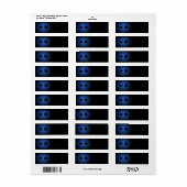 Puzzle649 PUZZLE PIECES BLACKS BLUES DIGITAL WALL Etiket (Full Sheet)