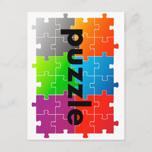 puzzle パズル briefkaart (Voorkant)