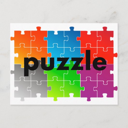 puzzle パズル briefkaart (Voorkant)