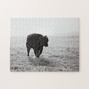 Puzzle 11x14 Bull on Ice door Amanda Smith Wyoming Legpuzzel