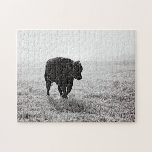 Puzzle 11x14 Bull on Ice door Amanda Smith Wyoming Legpuzzel (Horizontaal)