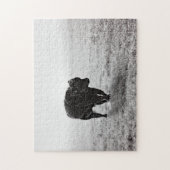 Puzzle 11x14 Bull on Ice door Amanda Smith Wyoming Legpuzzel (Verticaal)