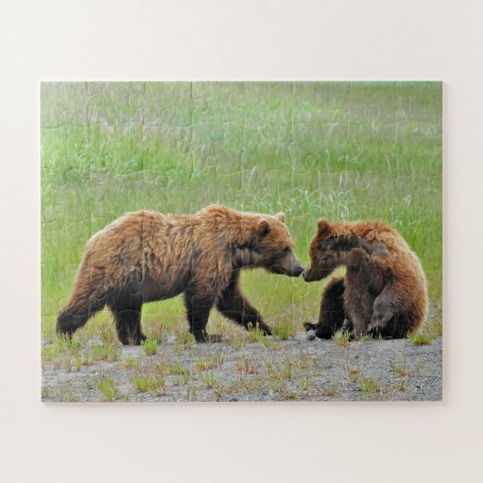 Puzzle 16x20 "56 overmaatse stukken" van grizzlies legpuzzel (Horizontaal)