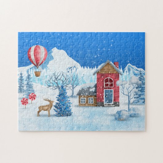 Puzzle (27,9 x 35,5 cm, 252 pcs) - Wintersceen Legpuzzel (Horizontaal)