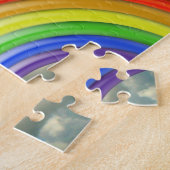 Puzzle - 3-D regenboog tegen troebele hemel Legpuzzel (Zijkant)