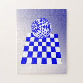Puzzle - 3D Ball on Checkboard Legpuzzel (Verticaal)