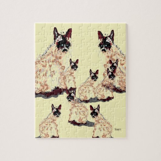 Puzzle, 8 x 10 inch, 110 stuks: Siamese katten Legpuzzel (Verticaal)