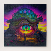 Puzzle abstracte surreal day droompsychedelic legpuzzel (Verticaal)