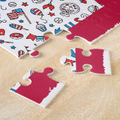 Puzzle, Add Your Photo, USA Painted Flag Frame Legpuzzel (Zijkant)