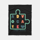 Puzzle Advocate Autism Awareness Autism Support Fleece Deken (Voorkant)