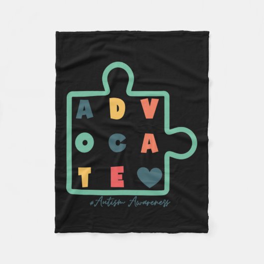 Puzzle Advocate Autism Awareness Autism Support Fleece Deken (Voorkant)