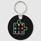Puzzle Advocate Autism Awareness Autism Support Sleutelhanger (Voorkant)