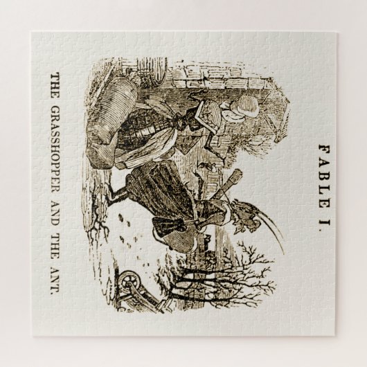 Puzzle Aesop's Fables: The Grasshopper and the Ant Legpuzzel (Horizontaal)