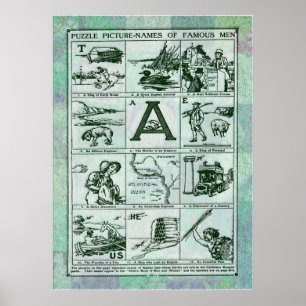 Puzzle Afbeelding Names Print