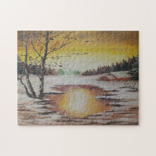 Puzzle Ann Hayes Painting Winter Scene Legpuzzel (Horizontaal)